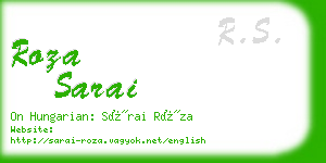 roza sarai business card